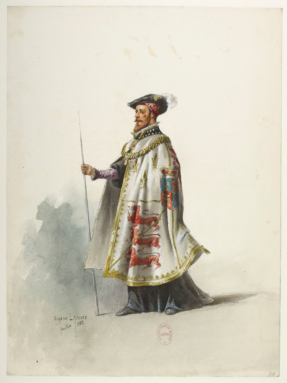 Btv1b84558104 24 - Saint-Saëns - Jindřich VIII - Maquettes de costumes - Lacoste - 24. kostým od Eugene Lacoste