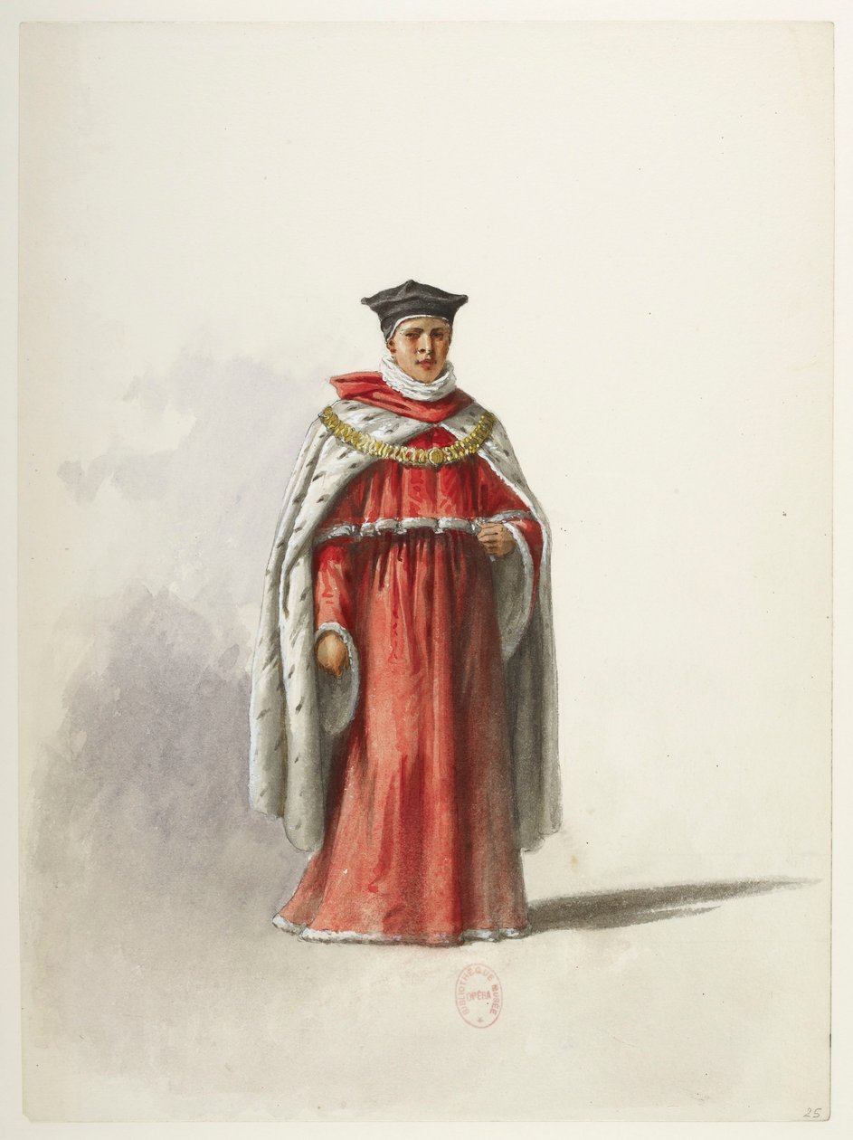 Btv1b84558104 25 - Saint-Saëns - Jindřich VIII - Maquettes de costumes - Lacoste - 25. kostým od Eugene Lacoste