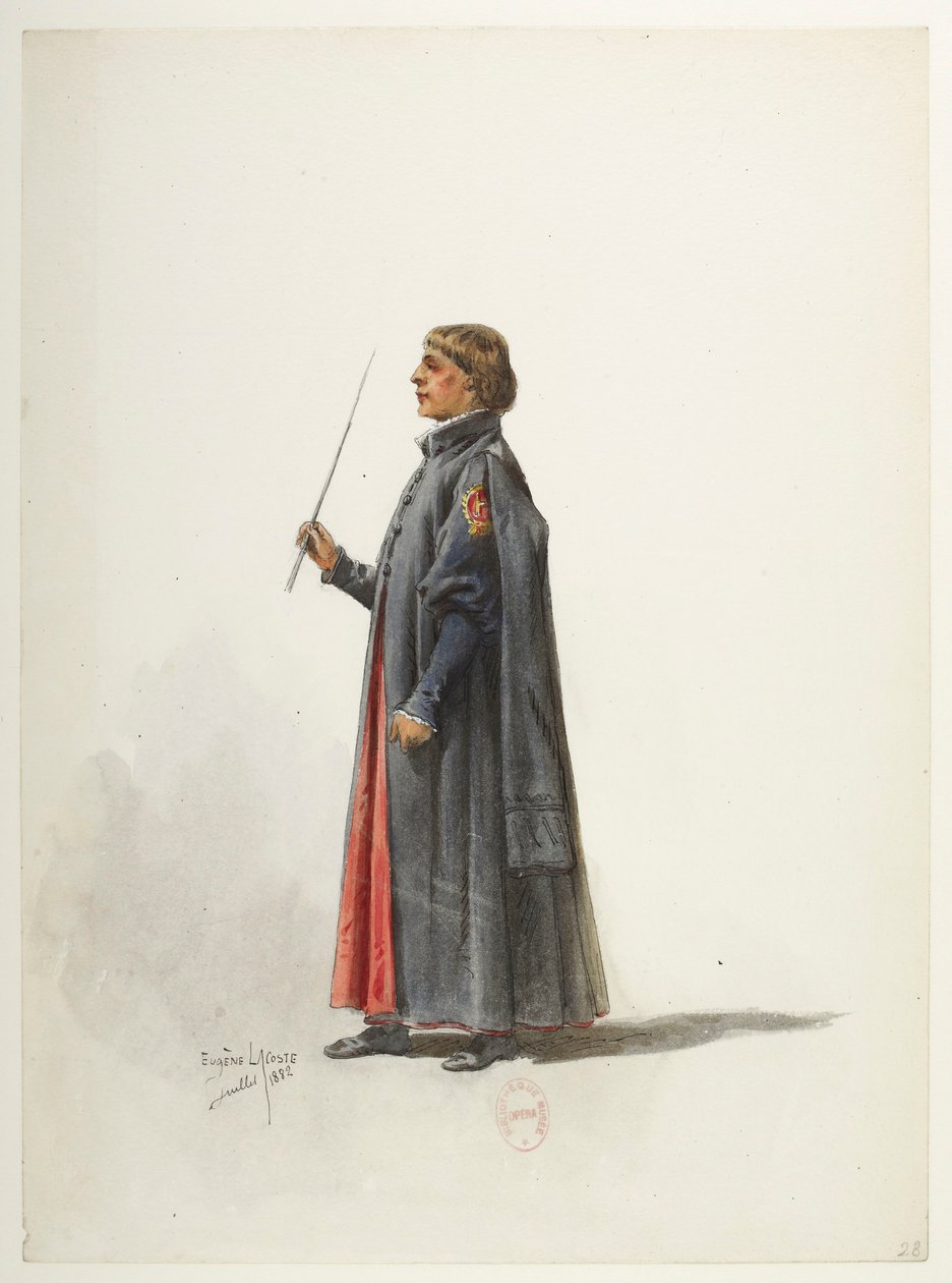 Btv1b84558104 28 - Saint-Saëns - Jindřich VIII - Maquettes de costumes - Lacoste - 28th Costume od Eugene Lacoste