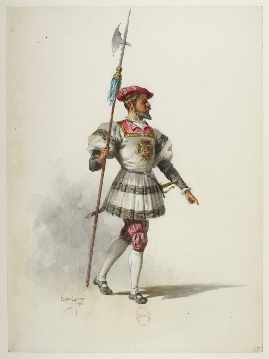 Btv1b84558104 37 - Saint-Saëns - Jindřich VIII - Maquettes de costumes - Lacoste - 37. Kostýmy od Eugene Lacoste