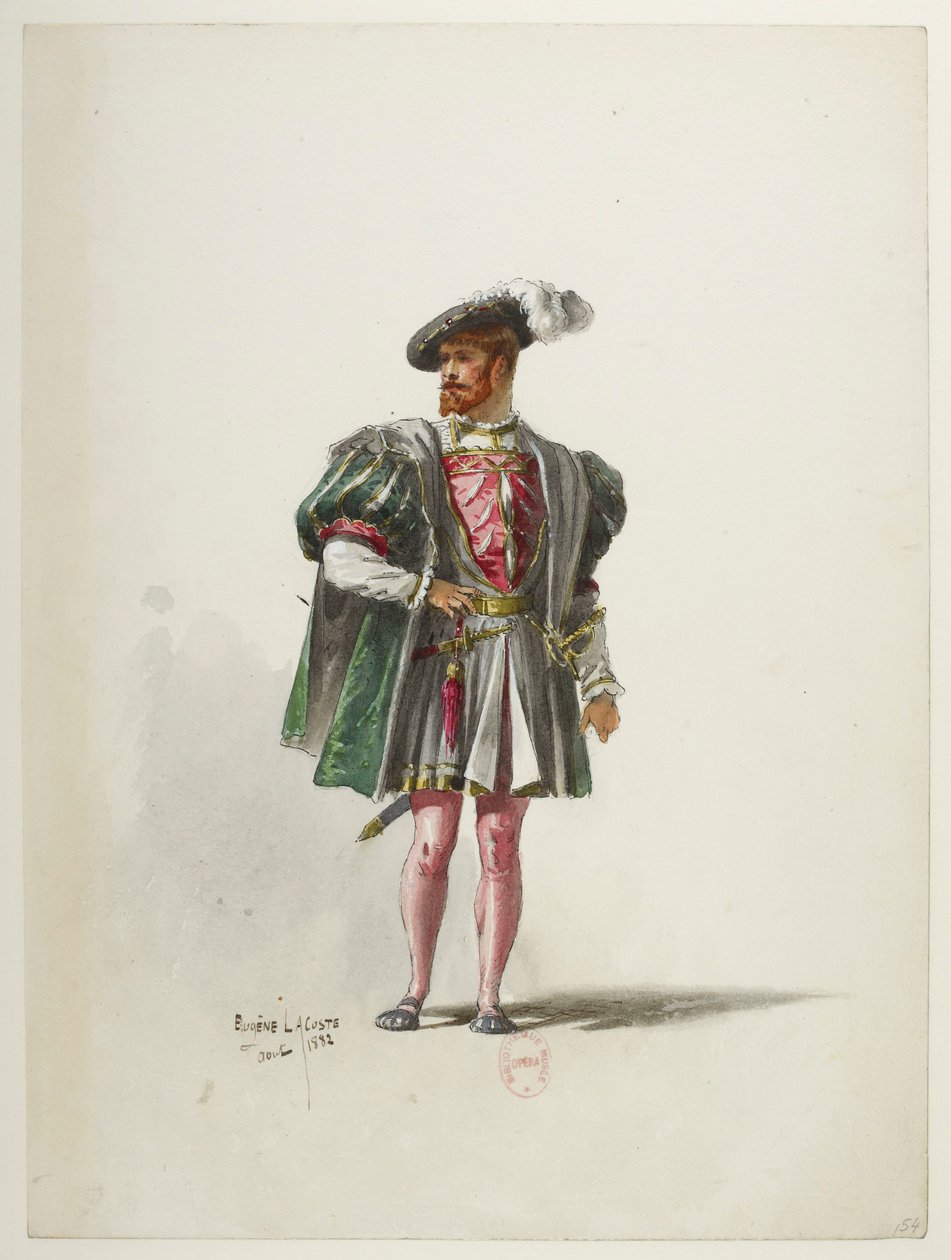 Btv1b84558104 54 - Saint-Saëns - Jindřich VIII - Maquettes de costumes - Lacoste - 54. Kostýmy od Eugene Lacoste
