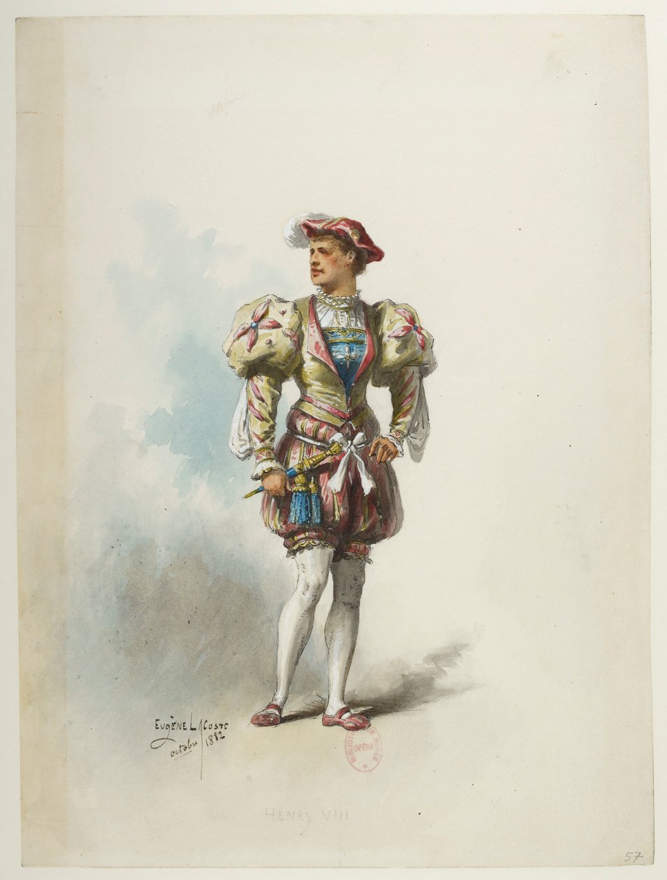 Btv1b84558104 57 - Saint-Saëns - Jindřich VIII - Maquettes de costumes - Lacoste - 57. Kostýmy od Eugene Lacoste