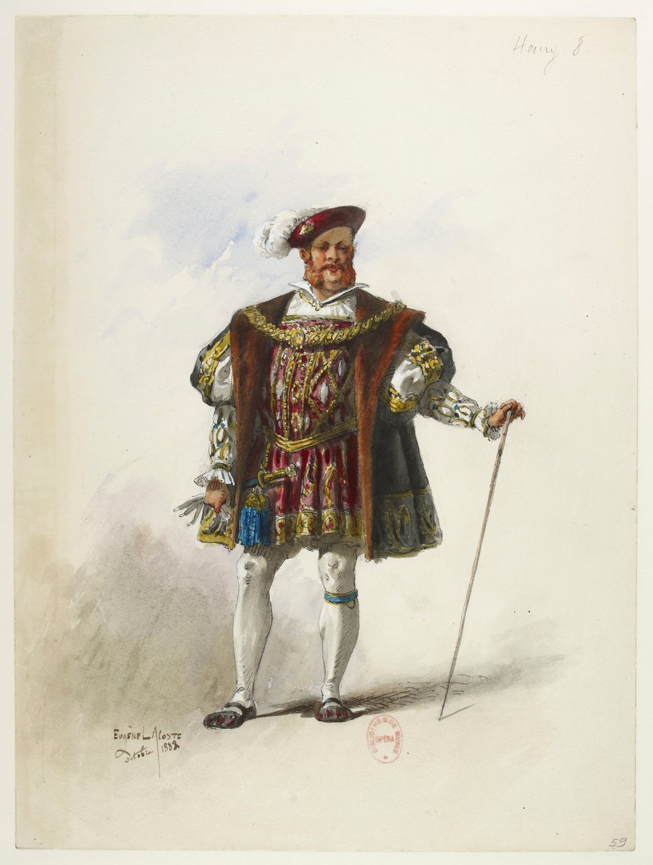 Btv1b84558104 59 - Saint-Saëns - Jindřich VIII - Maquettes de costumes - Lacoste - 59. Jindřich VIII. od Eugene Lacoste