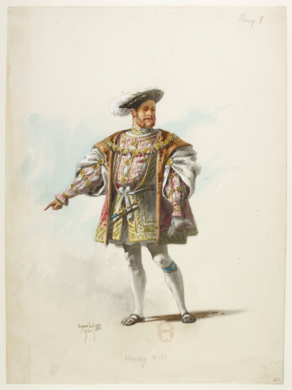 Btv1b84558104 60 - Saint-Saëns - Jindřich VIII - Maquettes de costumes - Lacoste - 60. Jindřich VIII. od Eugene Lacoste