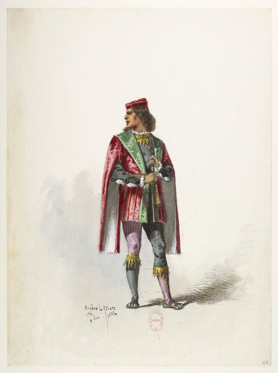 Btv1b84558104 69 - Saint-Saëns - Jindřich VIII - Maquettes de costumes - Lacoste - 67th Costume od Eugene Lacoste
