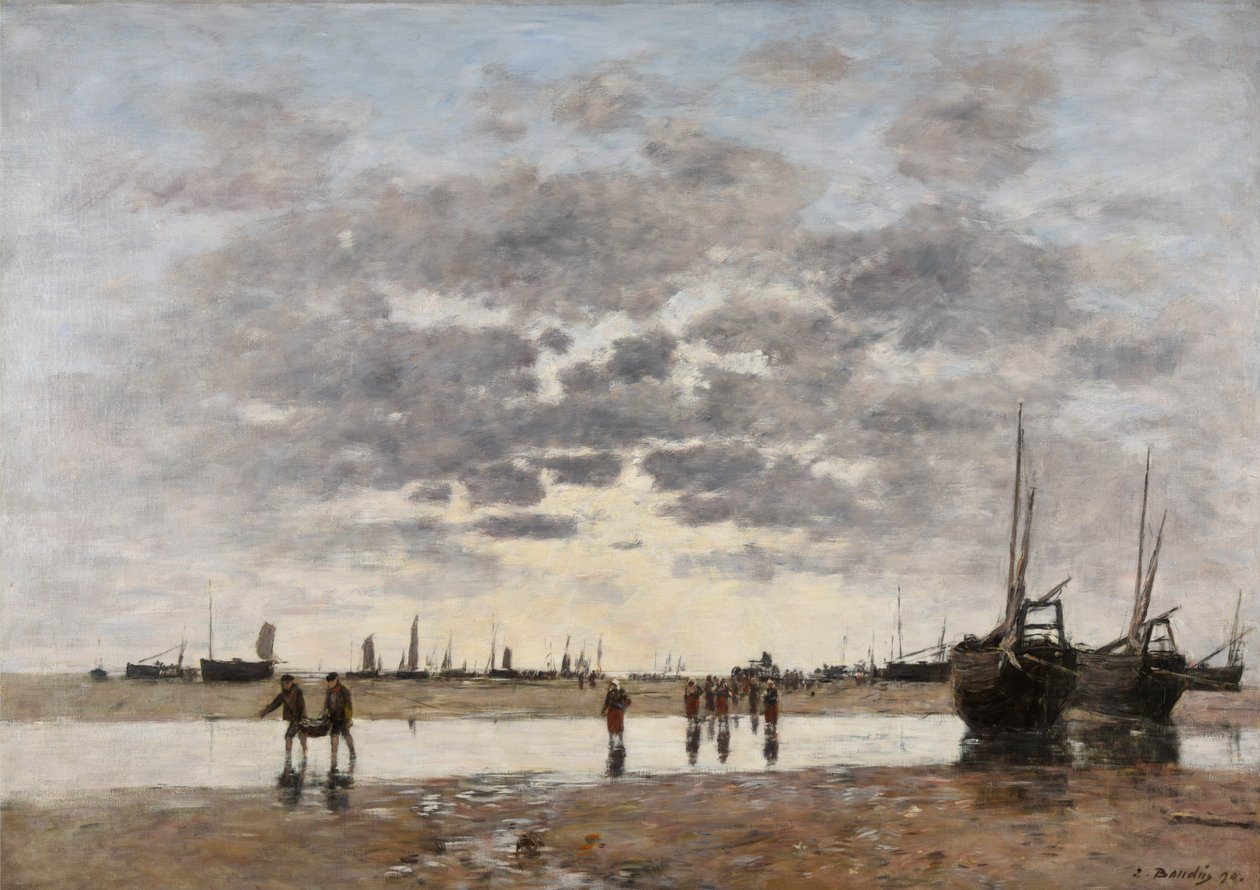 Berck: návrat lodí od Eugene Louis Boudin