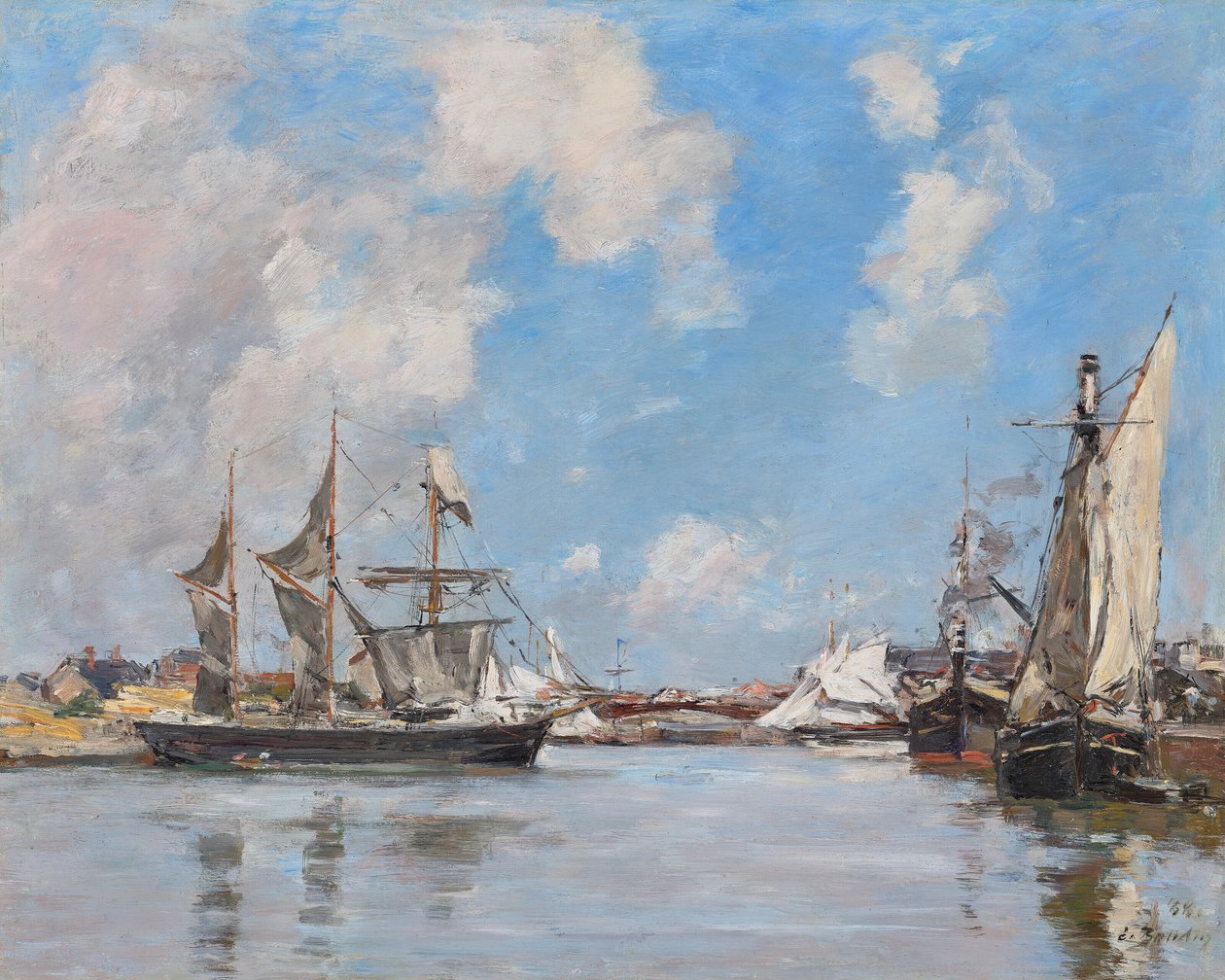 Deauville. Bazén od Eugene Louis Boudin