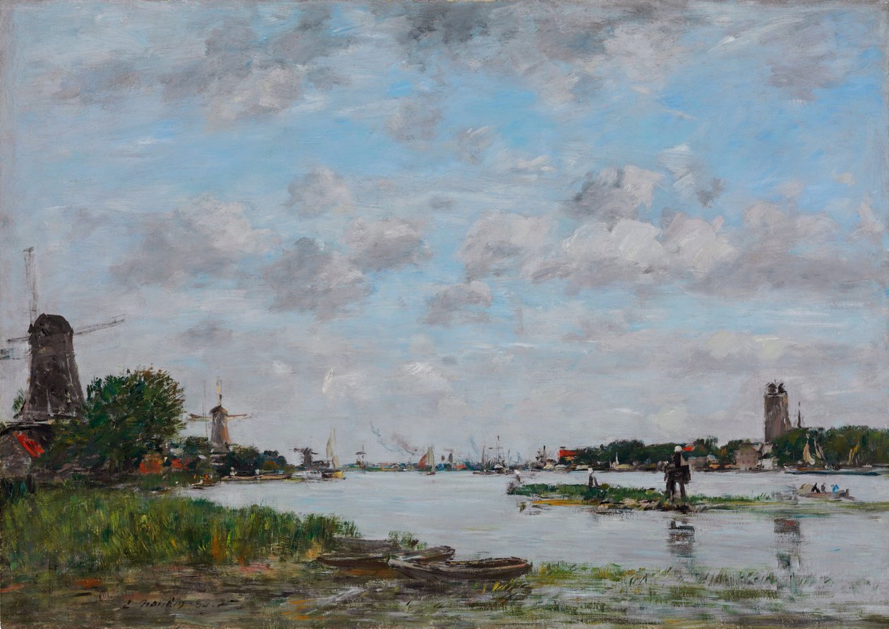 Nizozemsky: De Maas bij Dordrecht Mže u Dordrechtu od Eugene Louis Boudin