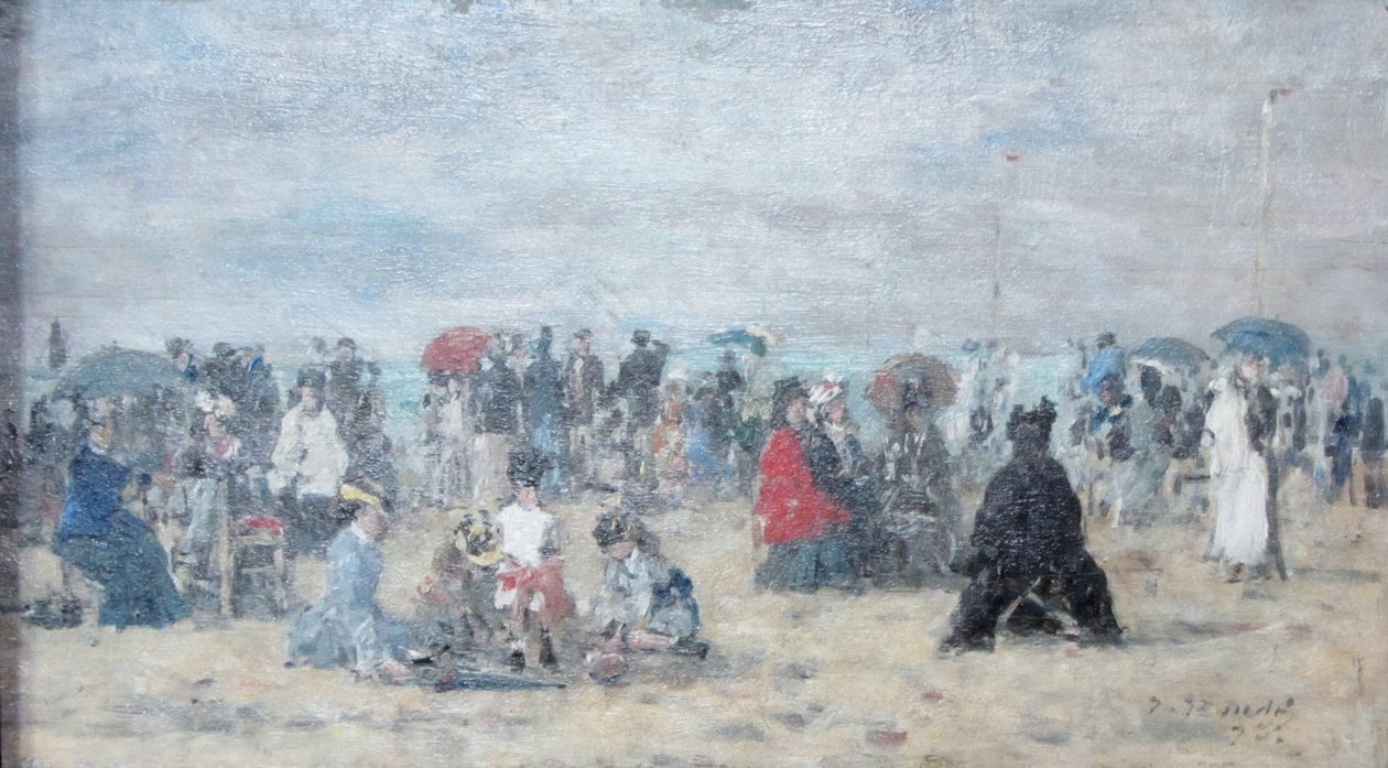 En la playa de Trouville od Eugene Louis Boudin