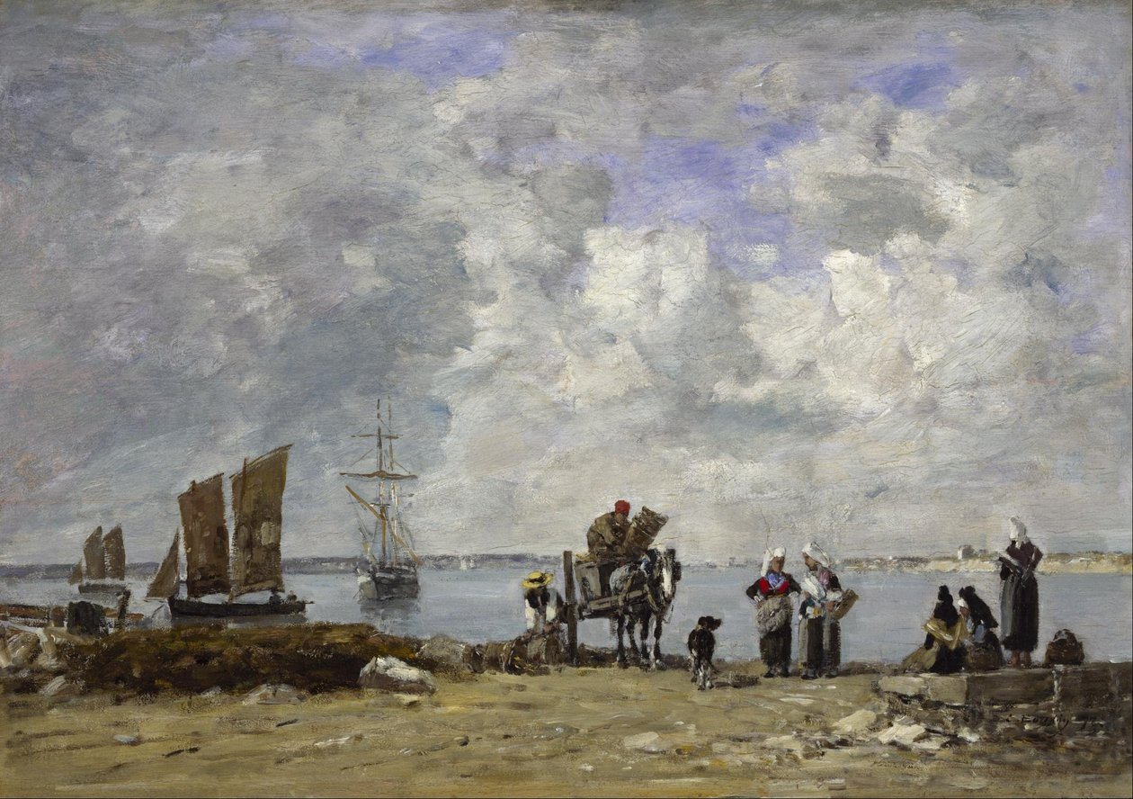 Rybářské ženy u moře od Eugene Louis Boudin