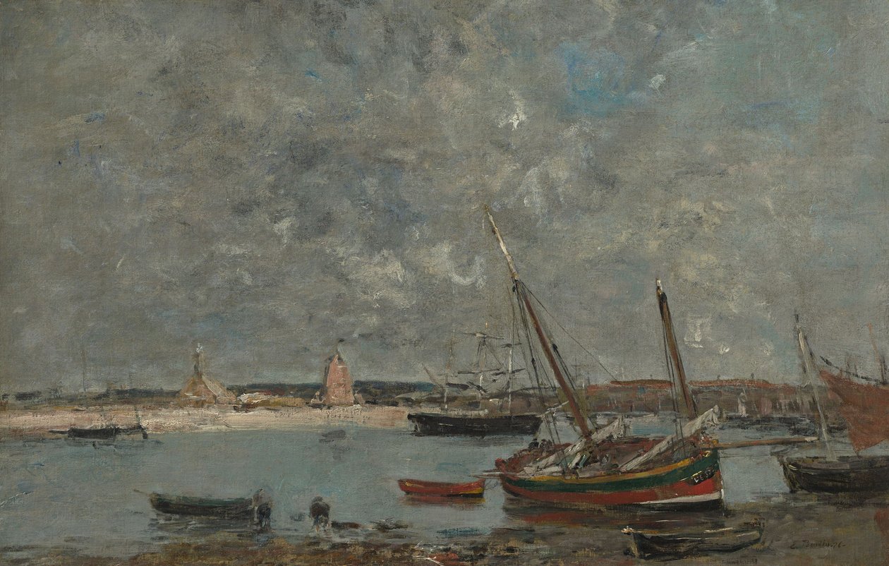 Německy: Camaret. Přístav Camaret: Přístav od Eugene Louis Boudin