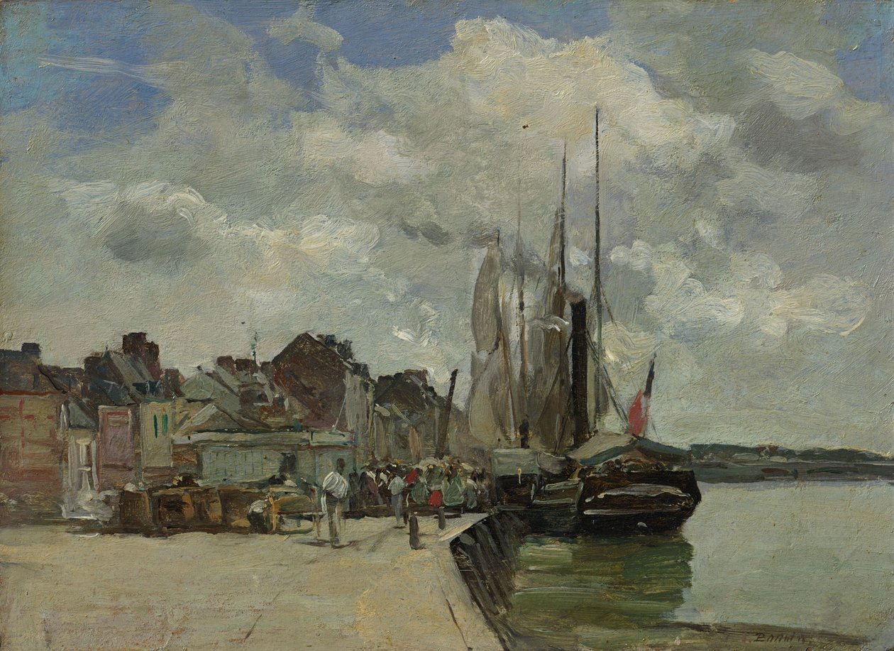 Německy: Honfleur. Přístav Honfleur: The Port od Eugene Louis Boudin