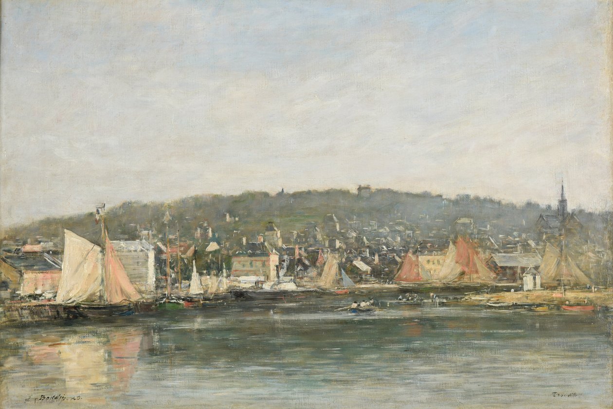 Ranní přístav Trouville od Eugene Louis Boudin