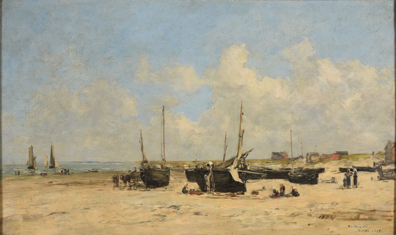 Pláž Berck při odlivu od Eugene Louis Boudin