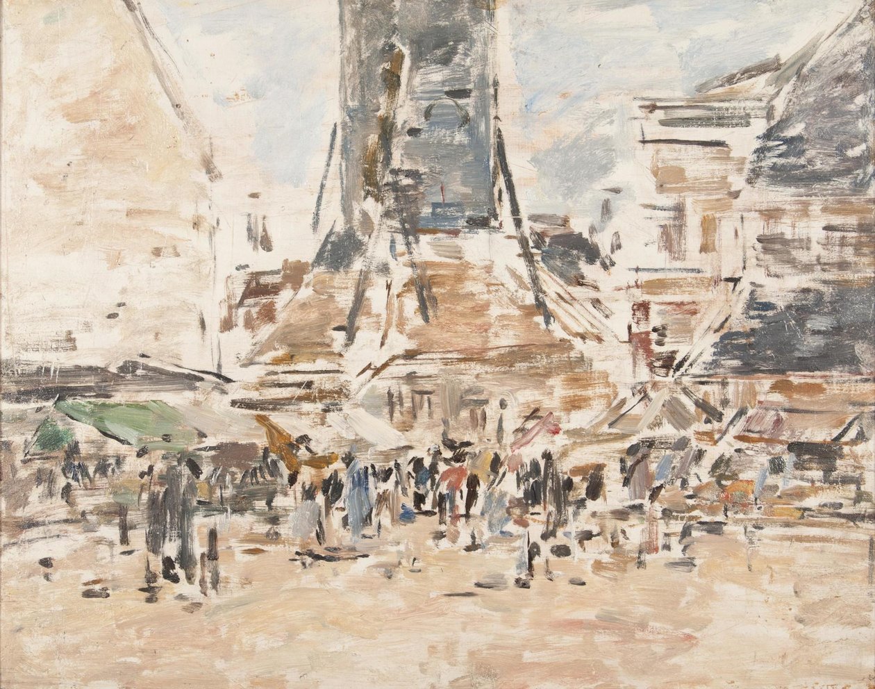 Trh svaté Kateřiny v Honfleuru od Eugene Louis Boudin