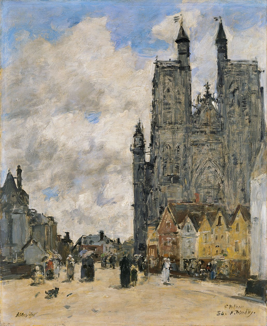 Náměstí kostela svatého Vulfrana v Abbeville od Eugene Louis Boudin