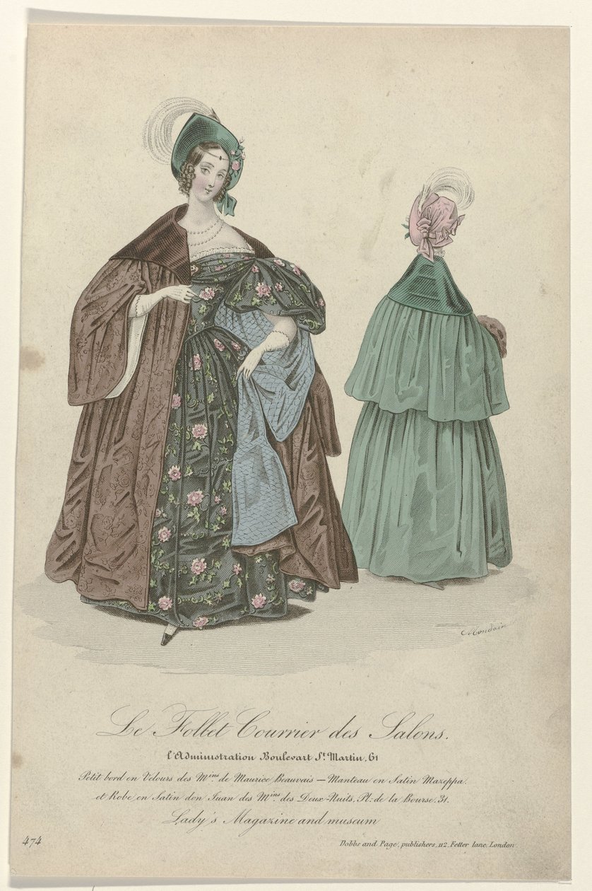 Le Follet Courrier des Salons, Dámský časopis a muzeum, 1835-1836, č. 474: Malý sametový okraj (...) od Eugène Mondain