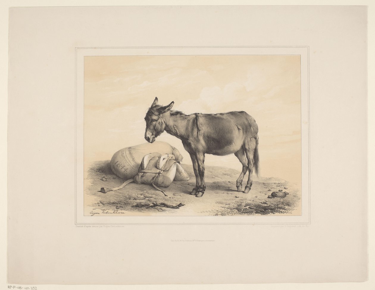 Rustende pakezel Diverse dieren (název série) Animal Studies (název série) od Eugène Verboeckhoven