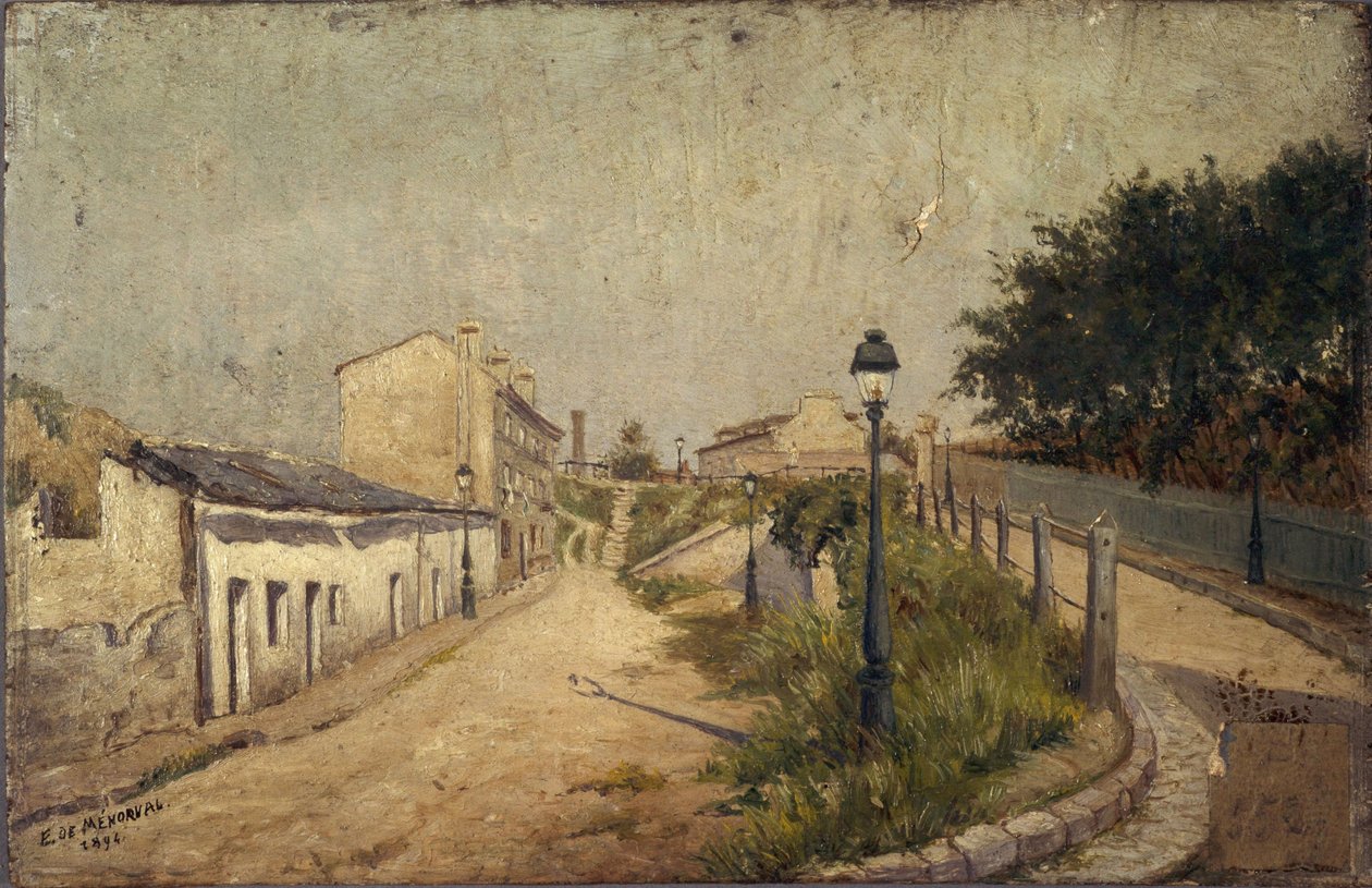 Rue du Pot-au-Lait v roce 1894, 1894 (olej na dřevě) od Eugène de Ménorval