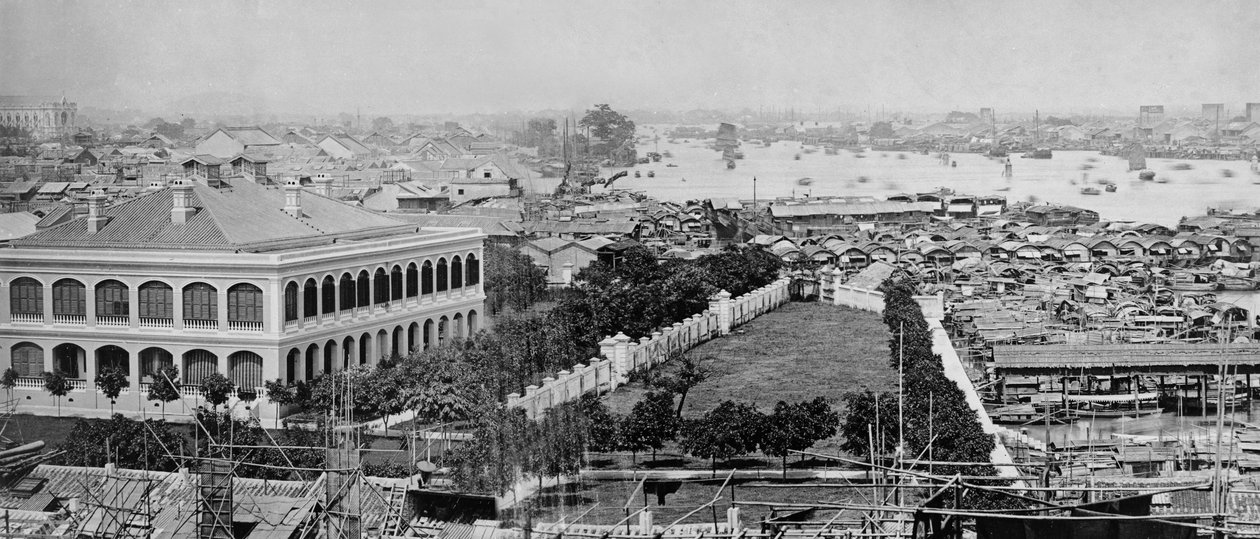 American Concession Grounds a Pearl River, Canton, c.1880s od European Photographer