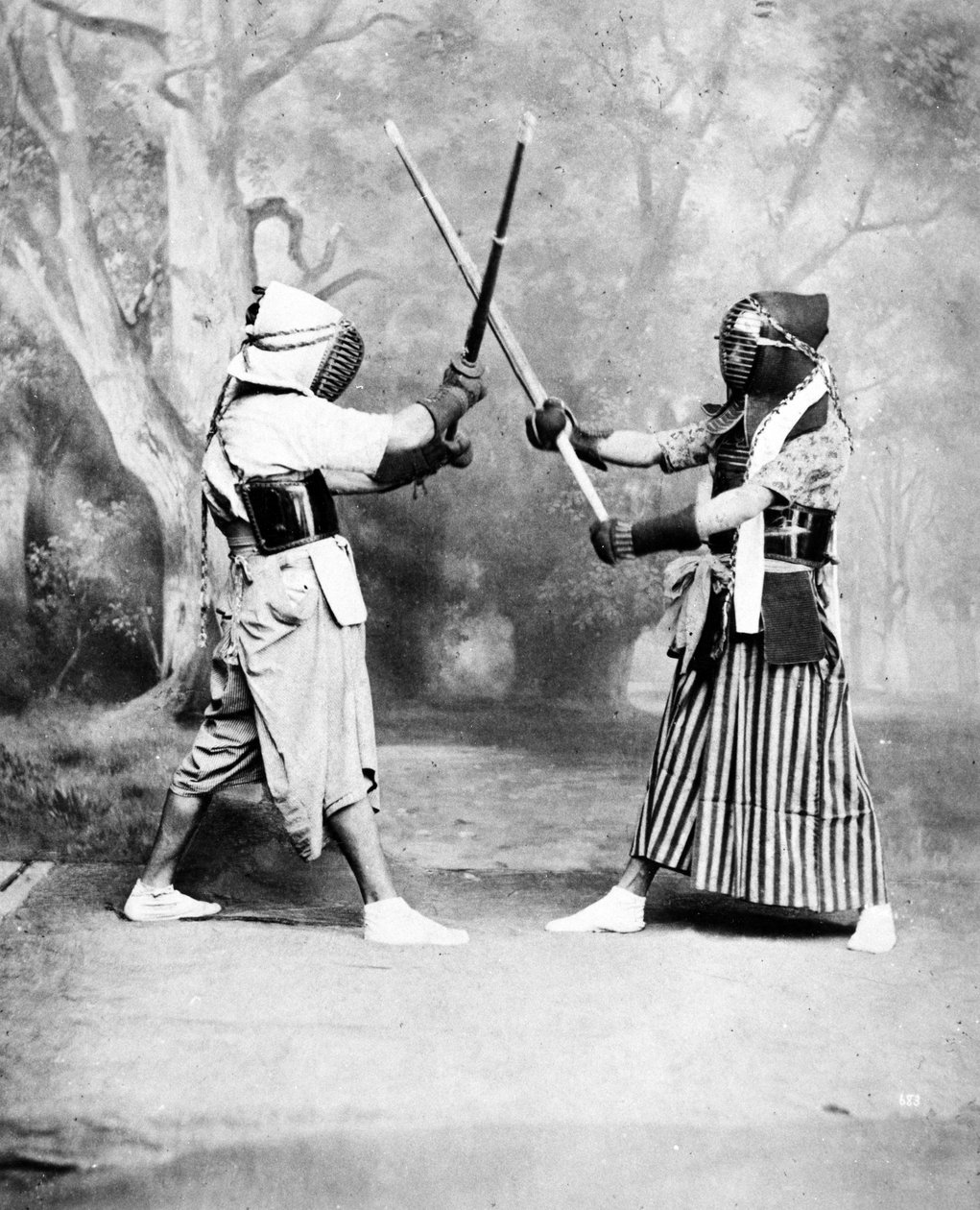 Kendo, nebo japonský šerm, c.1860-80 od European Photographer