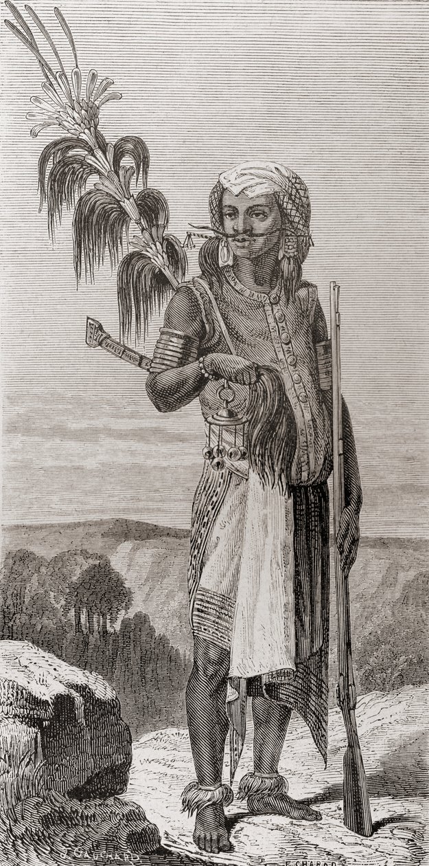 Rodák z Timoru, jihovýchodní Asie, z „El Mundo en la Mano“, vydáno 1878 od European School