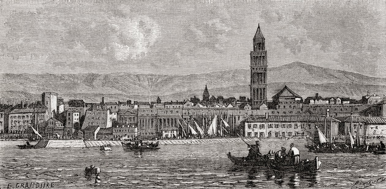 Split, Chorvatsko, ze „Světu ve vaší ruce“, vydaného v roce 1878 od European School