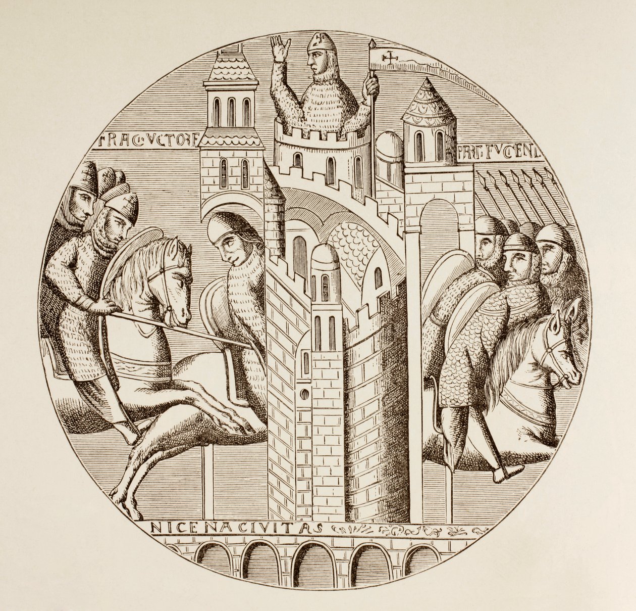 Dobytí Nicaea, Turecko, křižáky v roce 1097, kolem roku 1880 od European School