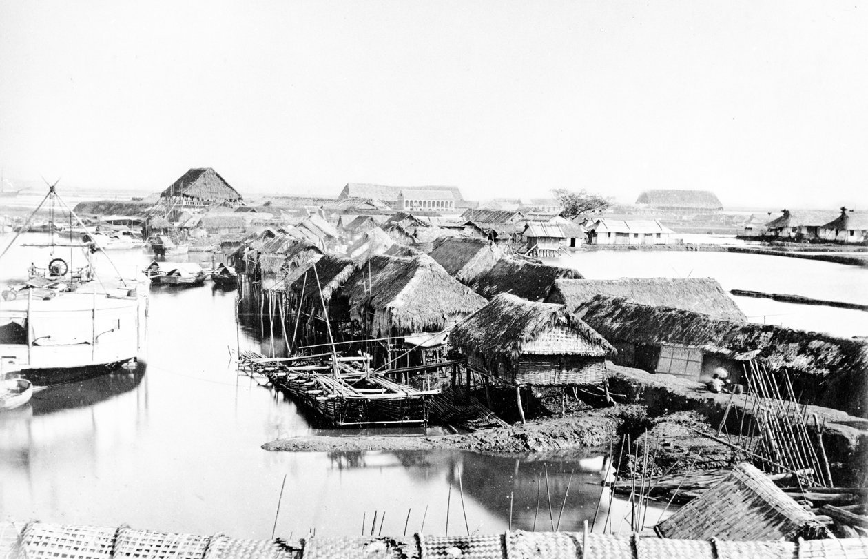 Rodné domy, Saigon, c.1870 od European Photographer