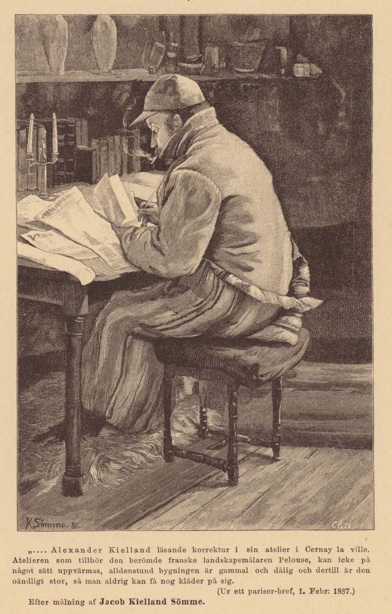 Alexander Kielland, norský spisovatel (rytina) od European School