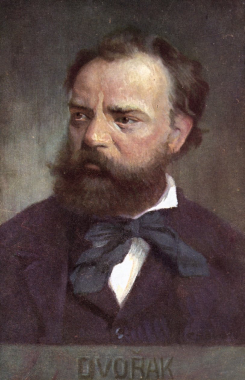 Antonín Dvořák, český hudební skladatel (barevná litografie) od European School