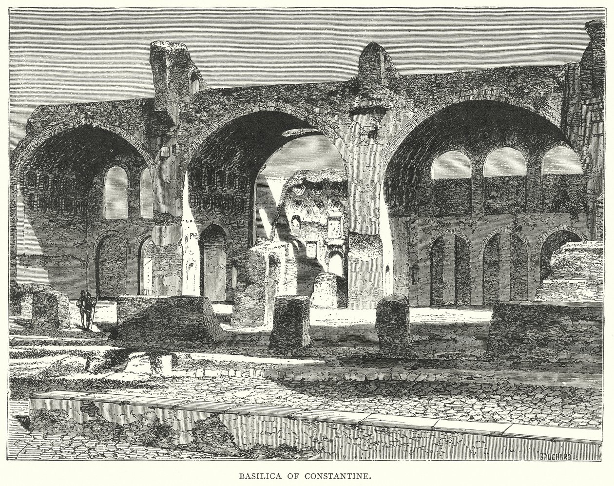 Konstantinova bazilika (rytina) od European School