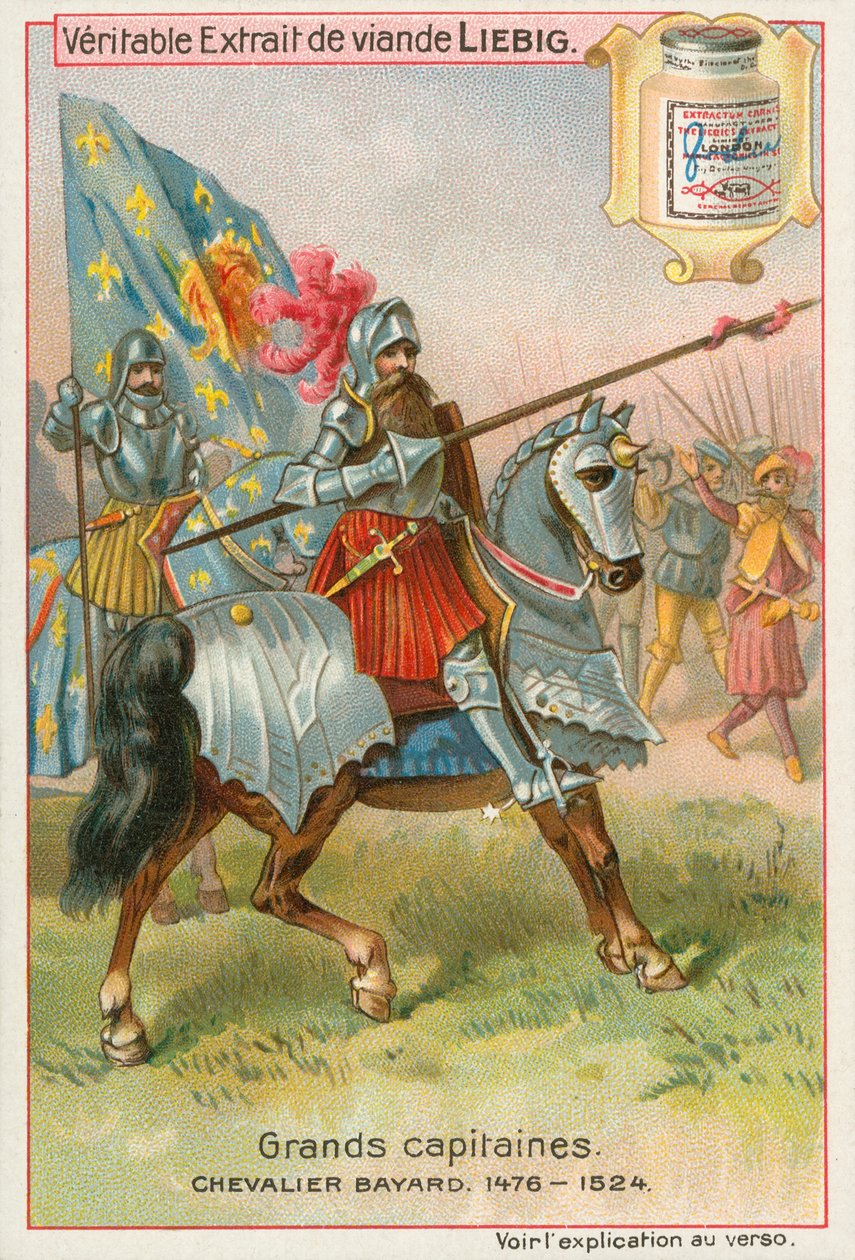 Chevalier Bayard, Liebigova karta, počátek 20. století (chromo) od European School