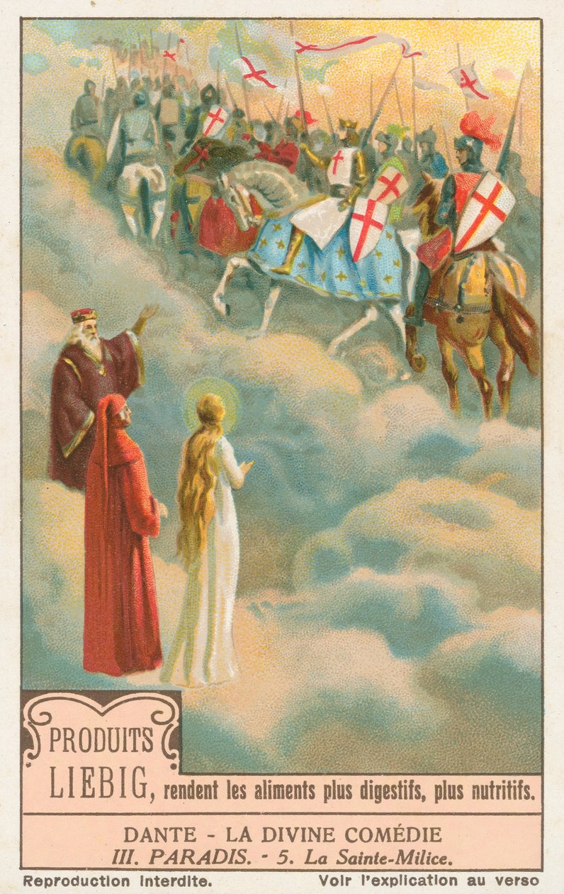 Dante, Božská komedie, Liebigova karta, počátek 20. století (chromo) od European School