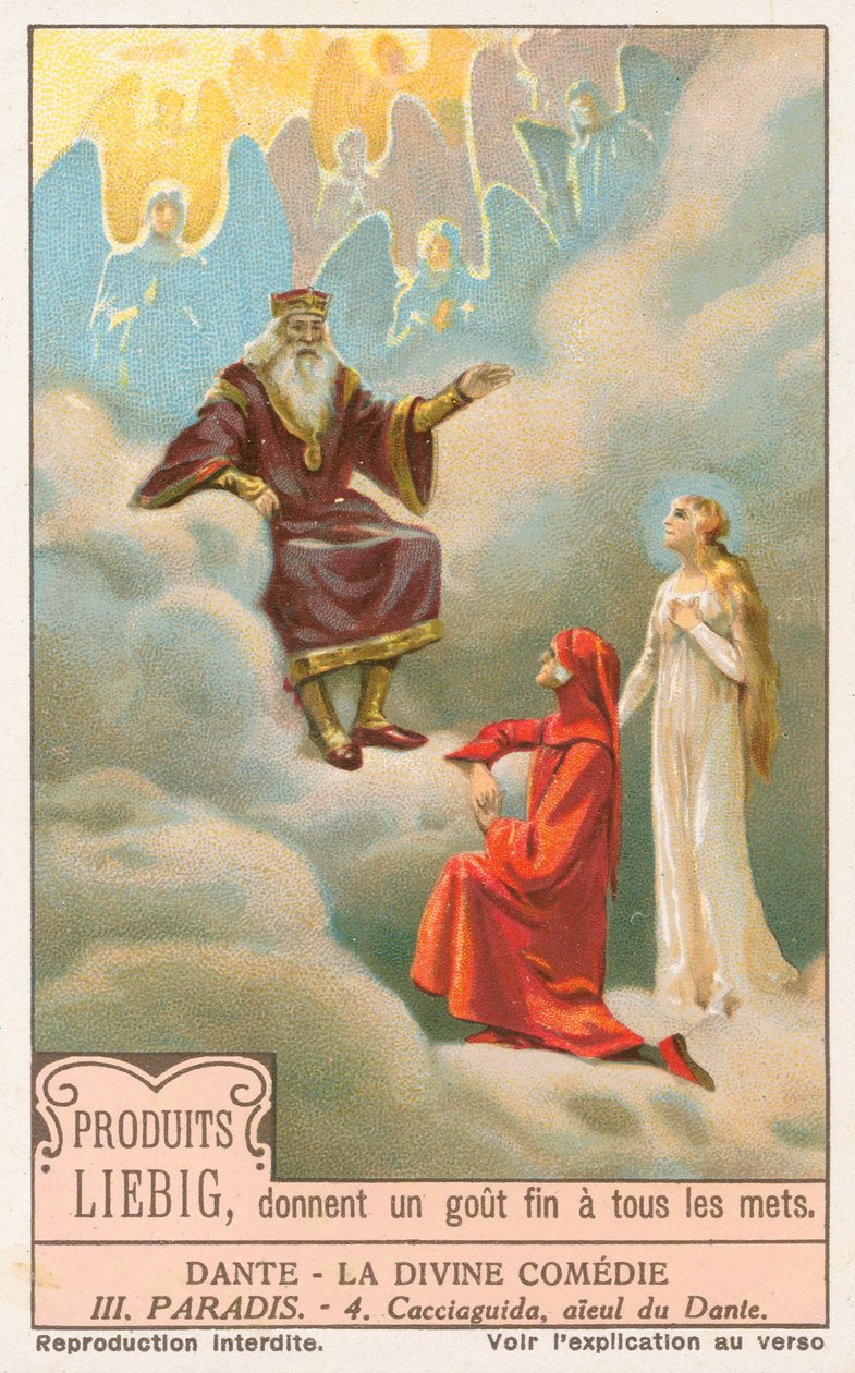 Dante, Božská komedie, Liebigova karta, počátek 20. století (chromo) od European School
