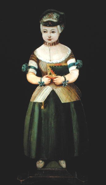 Figurína mladé dívky (olej na desce) od European School