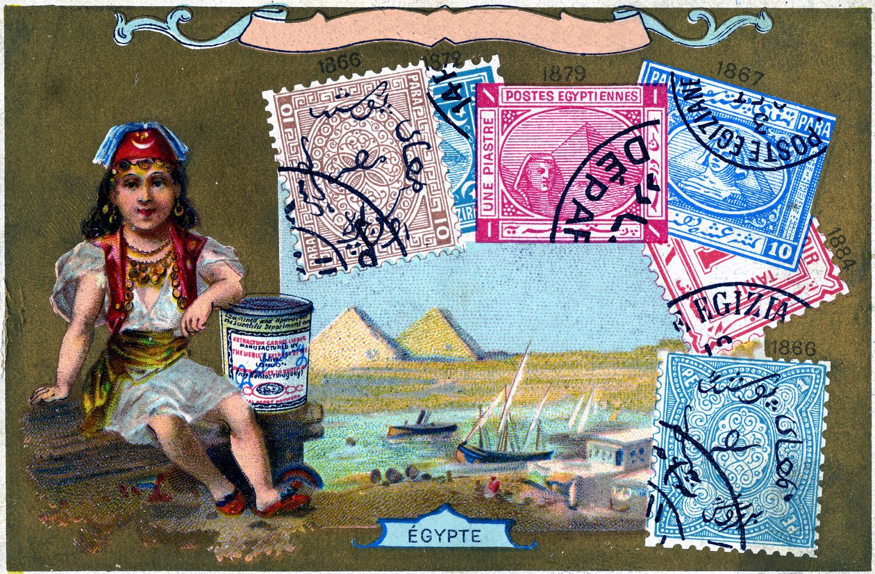 Egyptské poštovní známky, 1897 od European School
