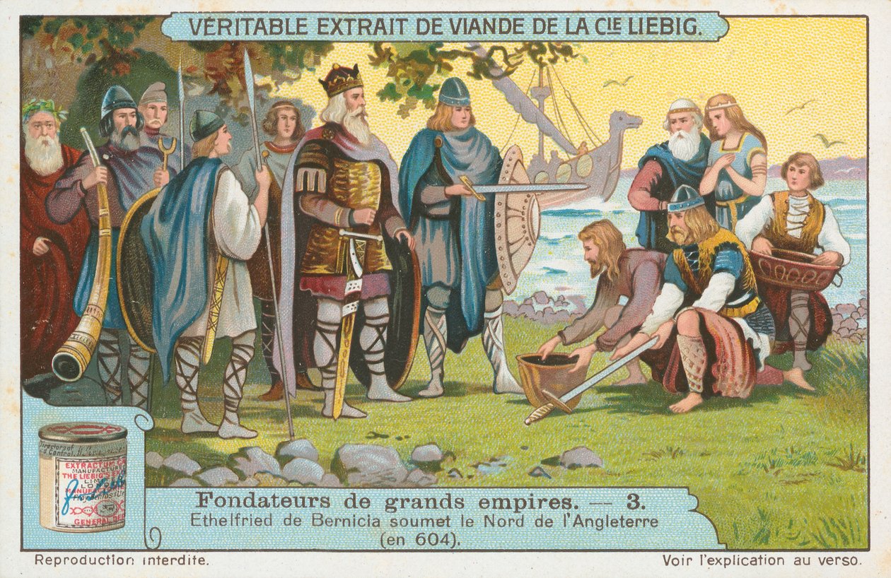 Ethelfried de Bernicia, Liebigova karta, počátek 20. století (chromo) od European School