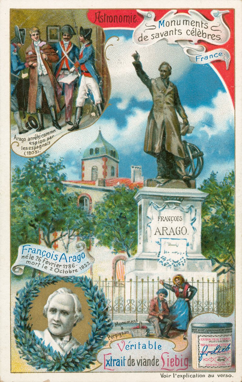 Francois Arago, Liebigova karta, počátek 20. století (chromo) od European School