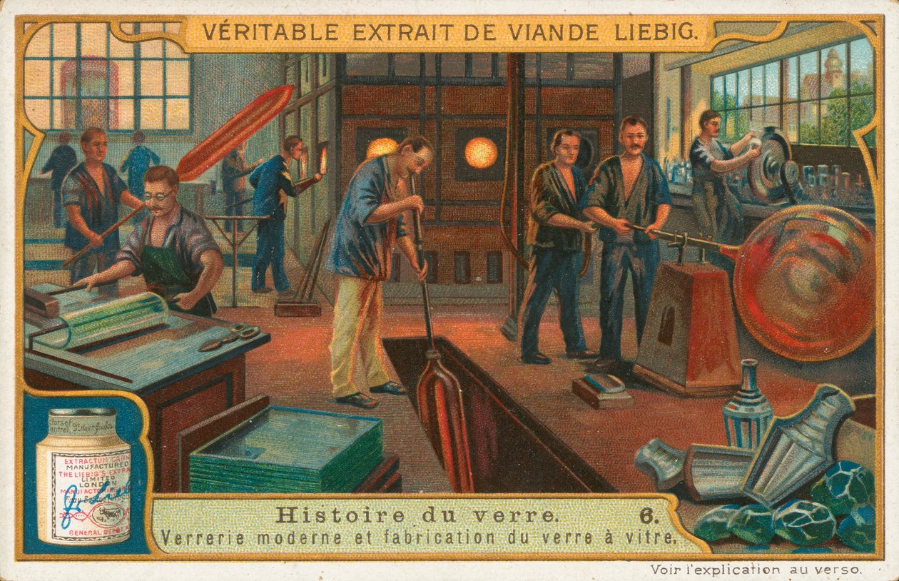 Historie skla, Liebigova karta, počátek 20. století (chromo) od European School