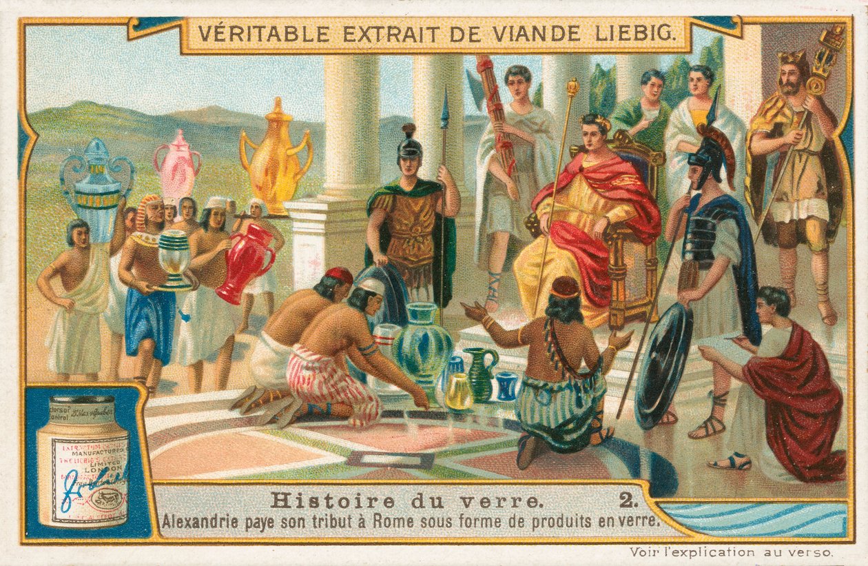 Historie skla, Liebigova karta, počátek 20. století (chromo) od European School