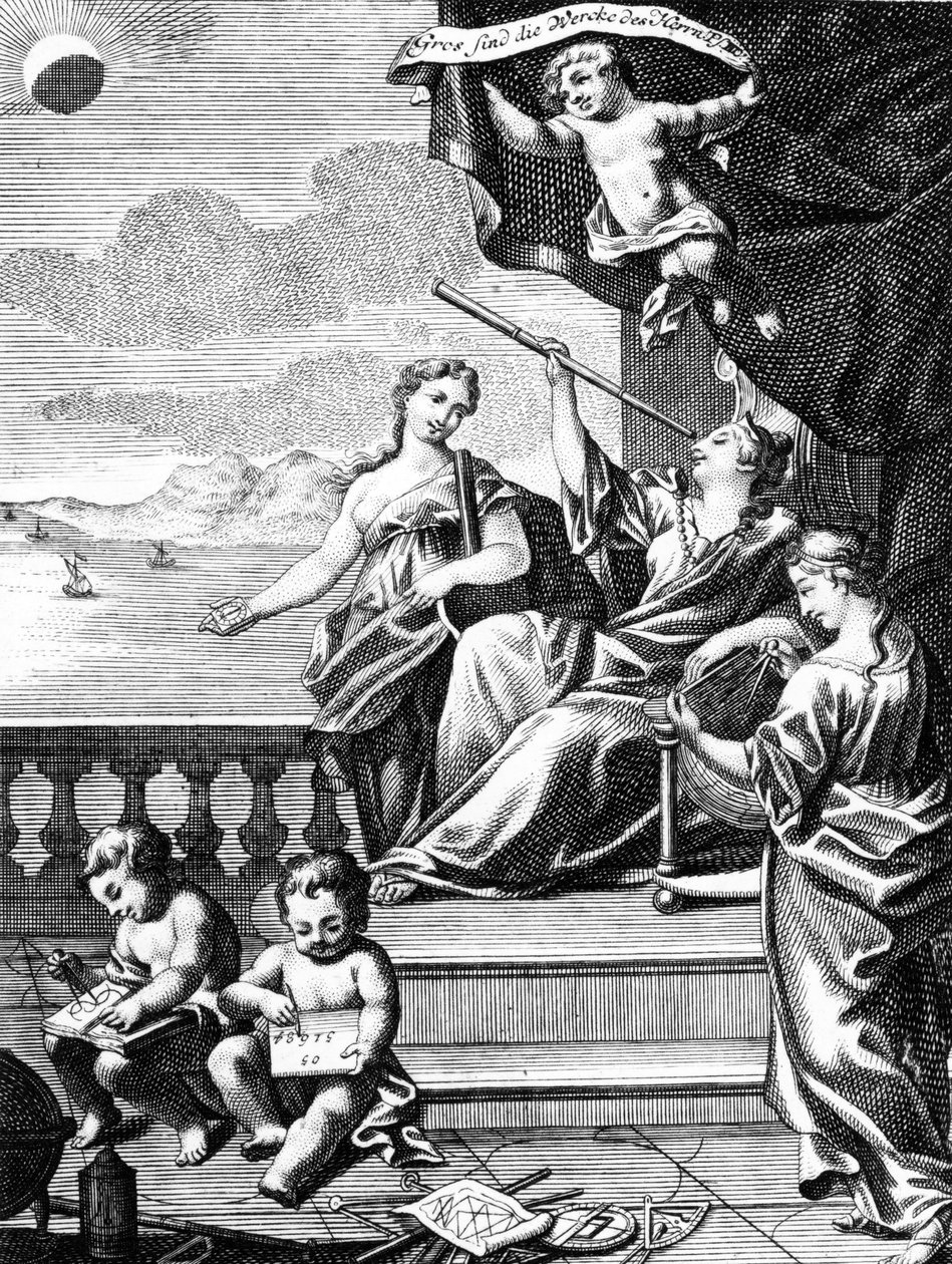 Ilustrace astronomie, c.1771 od European School