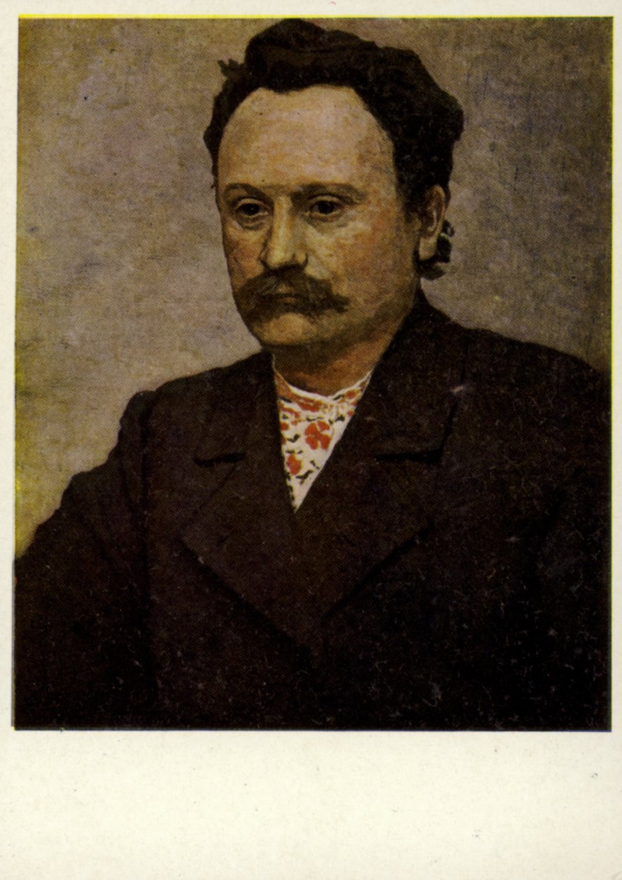 Ivan Franko, ukrajinský spisovatel (barevná litografie) od European School