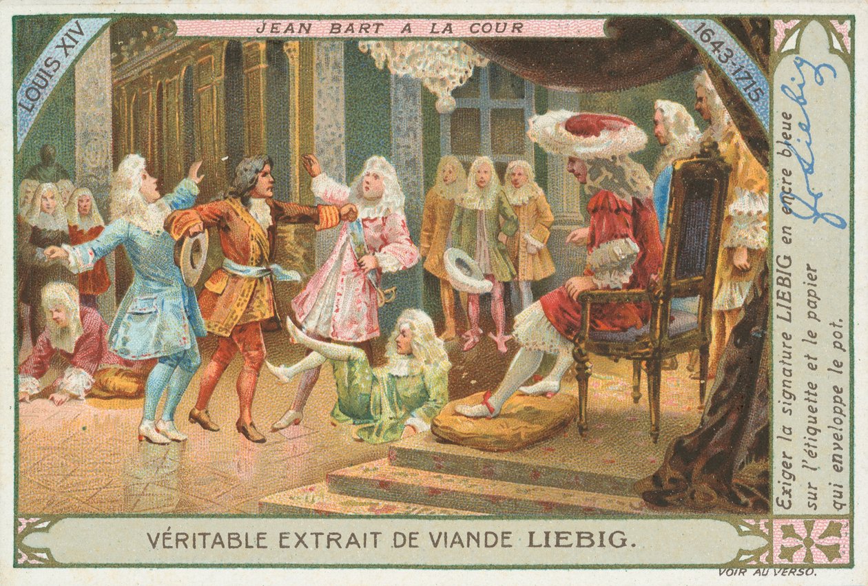 Jean Bart, Liebigova karta, počátek 20. století (chromo) od European School
