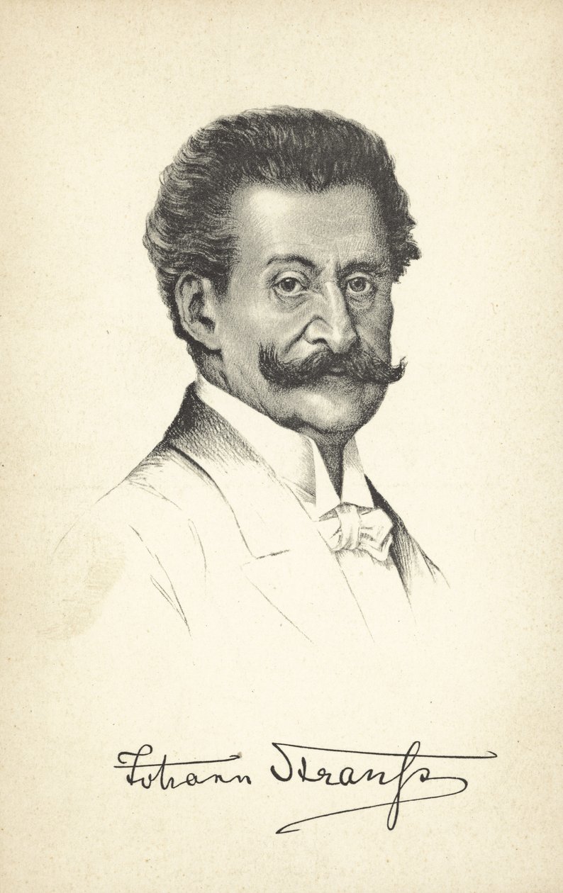 Johann Strauss mladší (litografie) od European School