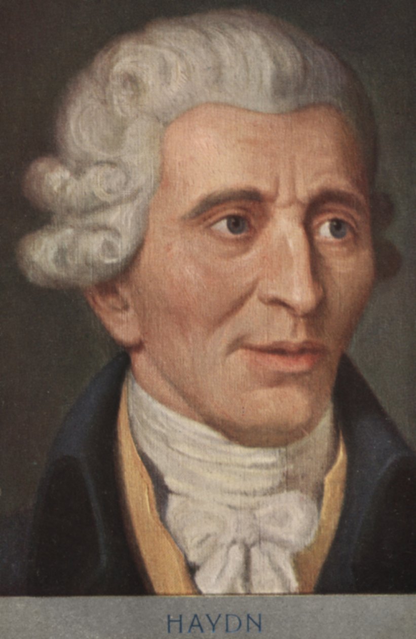 Joseph Haydn (barevná litografie) od European School