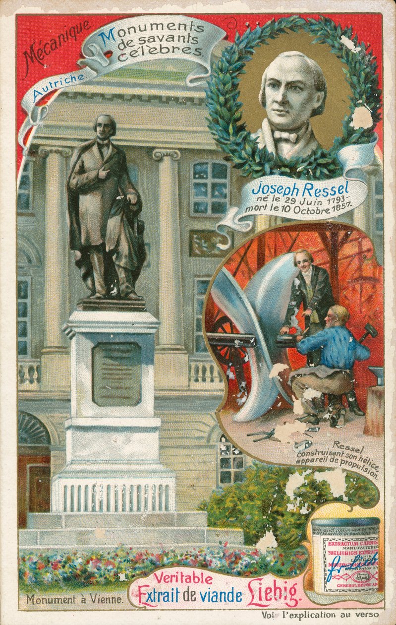 Joseph Ressel, Liebigova karta, počátek 20. století (chromo) od European School