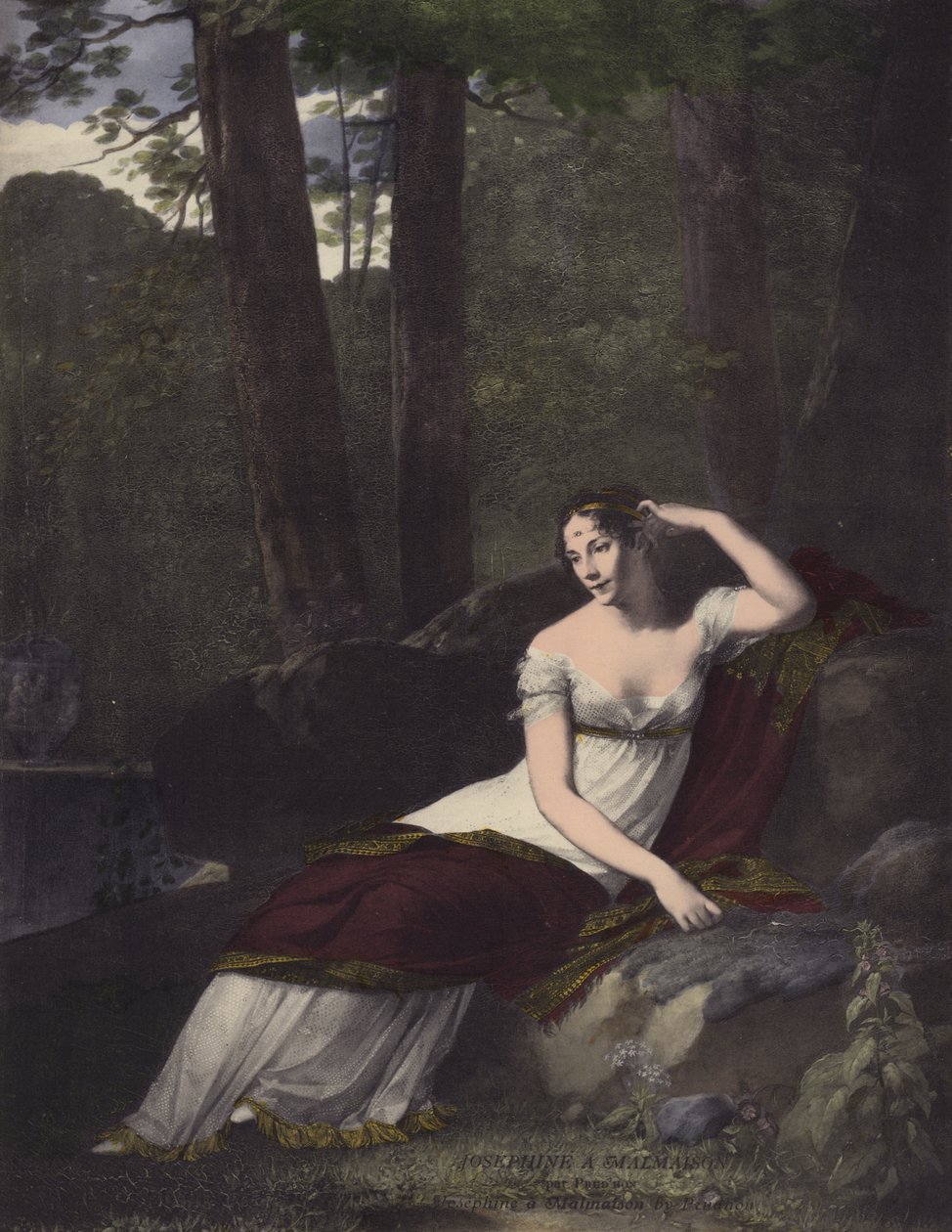 Josephine at Malmaison (barevná litografie) od European School
