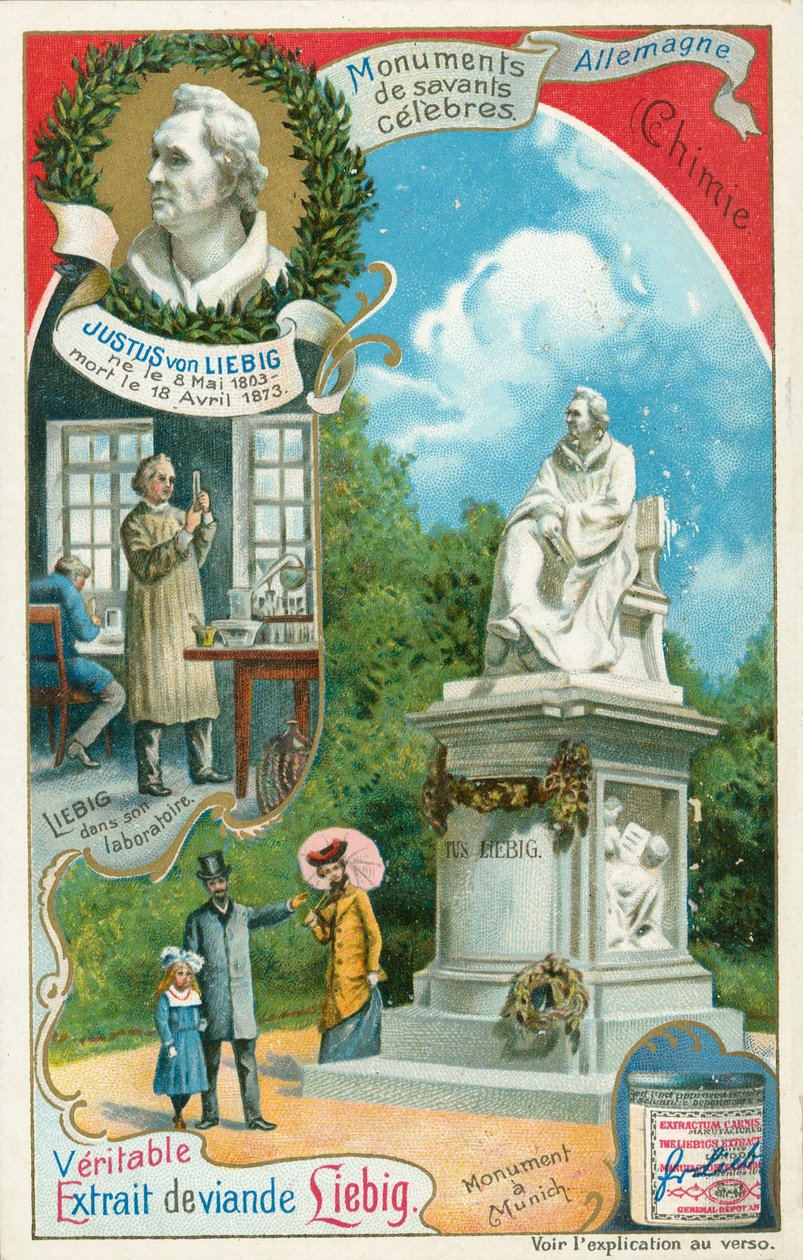 Justus von Liebig, Liebigova karta, počátek 20. století (chromo) od European School