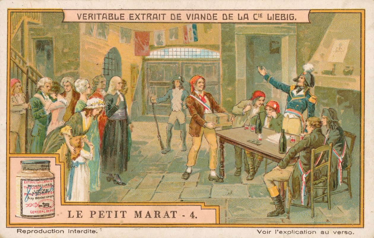Le Petit Marat, Liebigova karta, počátek 20. století (chromo) od European School